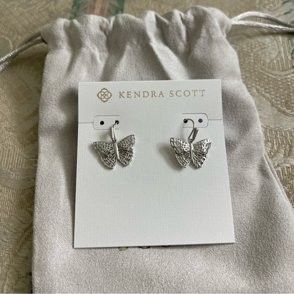 Kendra Scott Silver Butterfly Earrings